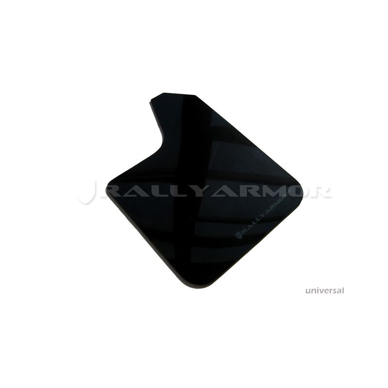 Rally Armor Black Mud Flap/Grey Logo(MF12-UR-BLK/G