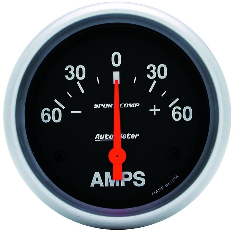 Autometer 2-5/8in Electric 60-0-60 Amps Ammeter (3