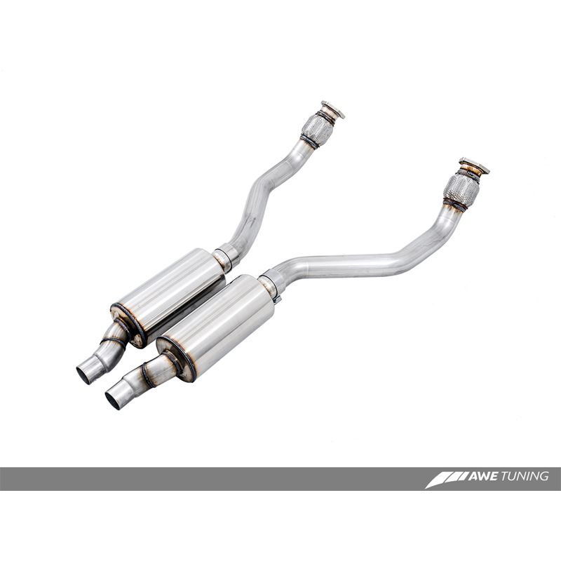 AWE Resonated Downpipes for Audi 3.0T (3215-11030)