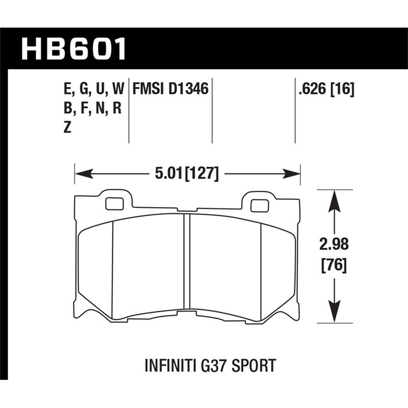 Hawk Performance ER-1 Disc Brake Pad (HB601D.626)