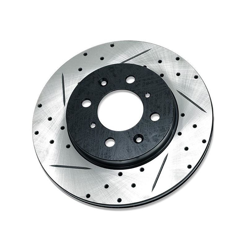 Blox Racing Slotted and Cross-drilled Rotor; left