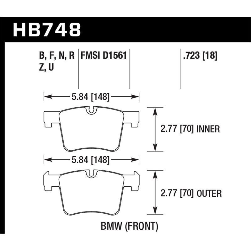 Hawk Performance HPS 5.0 Brake Pads (HB748B.723)