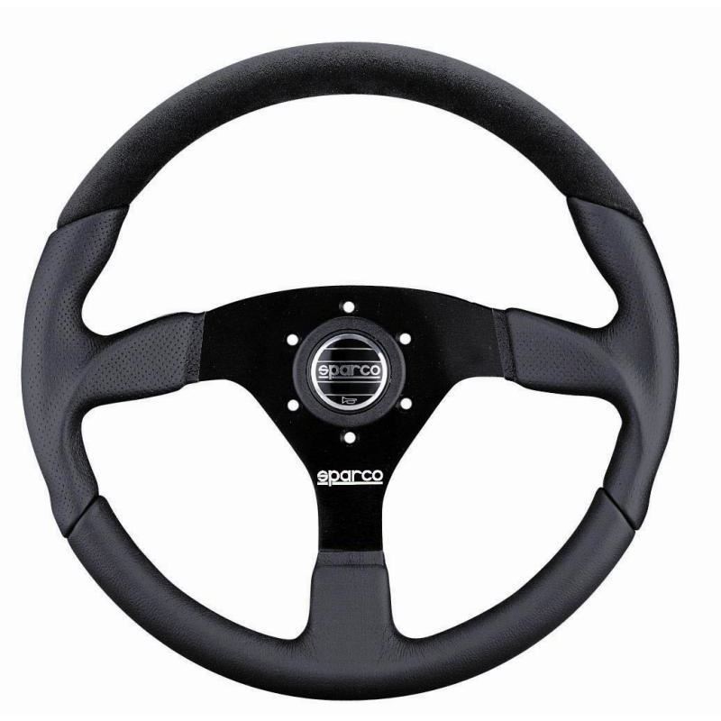 Sparco L505 Racing Steering Wheel, Black Suede (01
