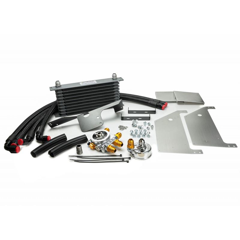 GReddy OIL COOLER 10-ROW W/ FILTER RELO AND SHROUD