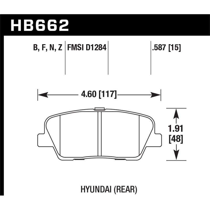 Hawk Performance Performance Ceramic Brake Pads (H