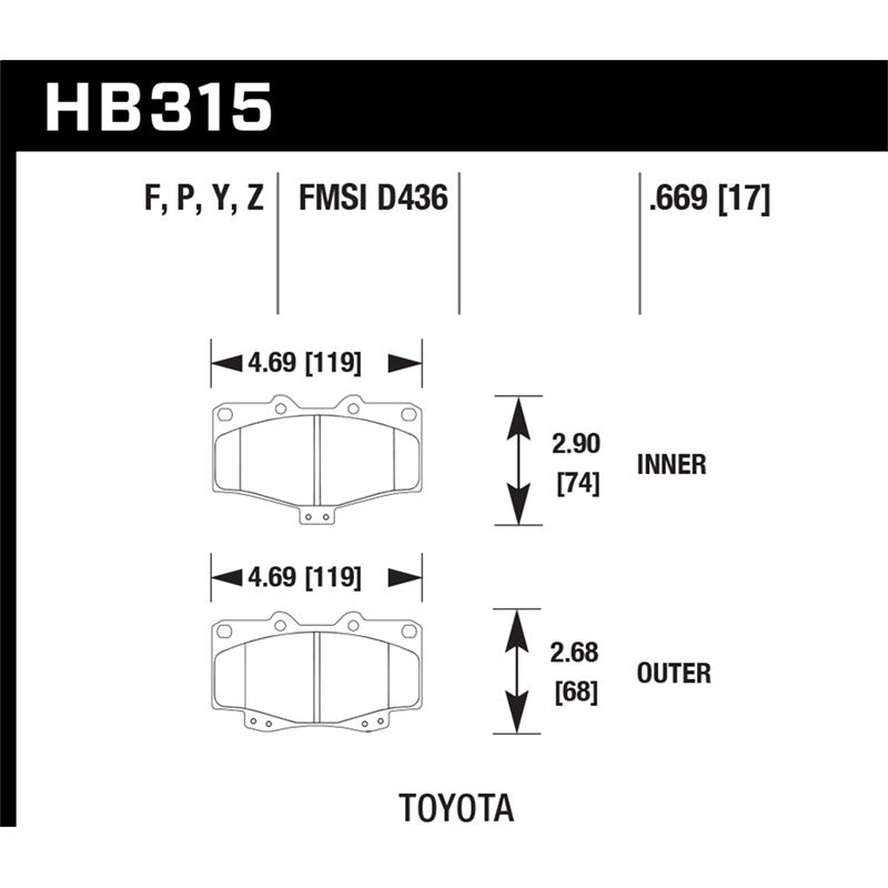 Hawk Performance LTS Brake Pads (HB315Y.669)