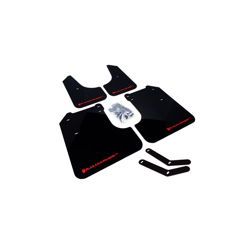 Rally Armor Black Mud Flap/Red Logo for 2008-2011