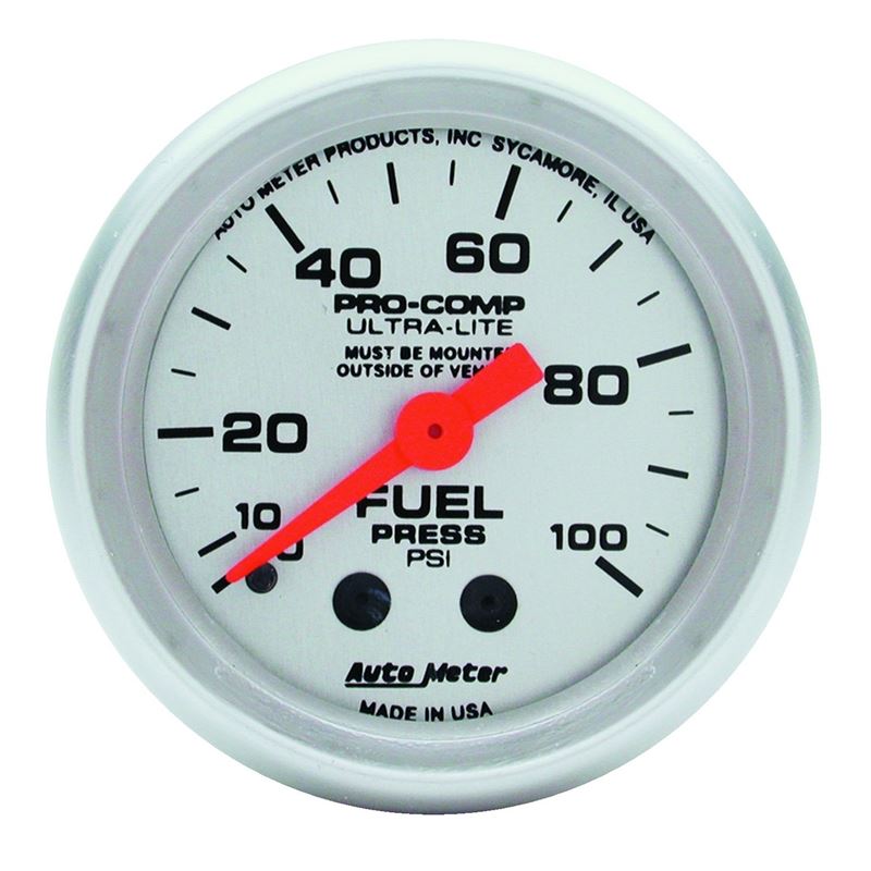 AutoMeter Ultra-Lite 52mm 0-100 PSI Mechanical Fue