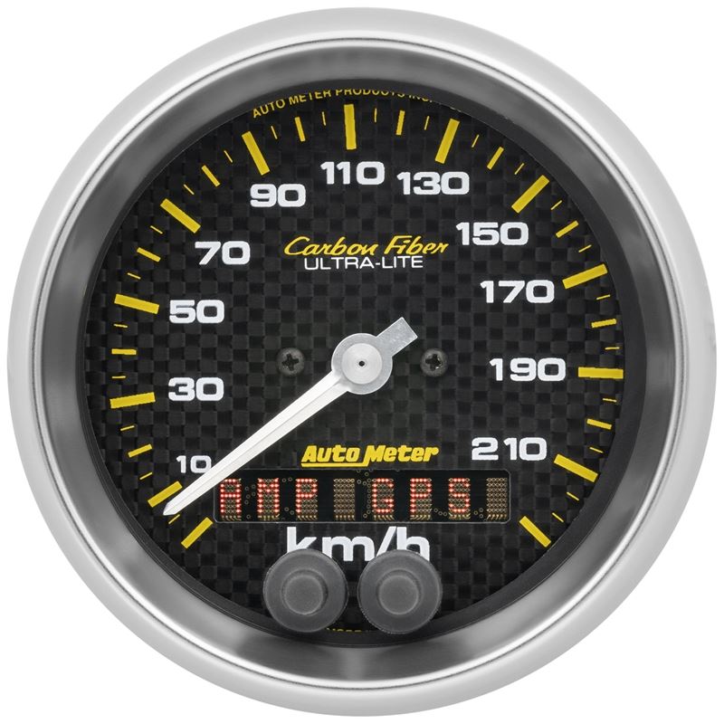 AutoMeter Carbon Fiber 3-3/8in. 0-225KM/H (GPS) Sp