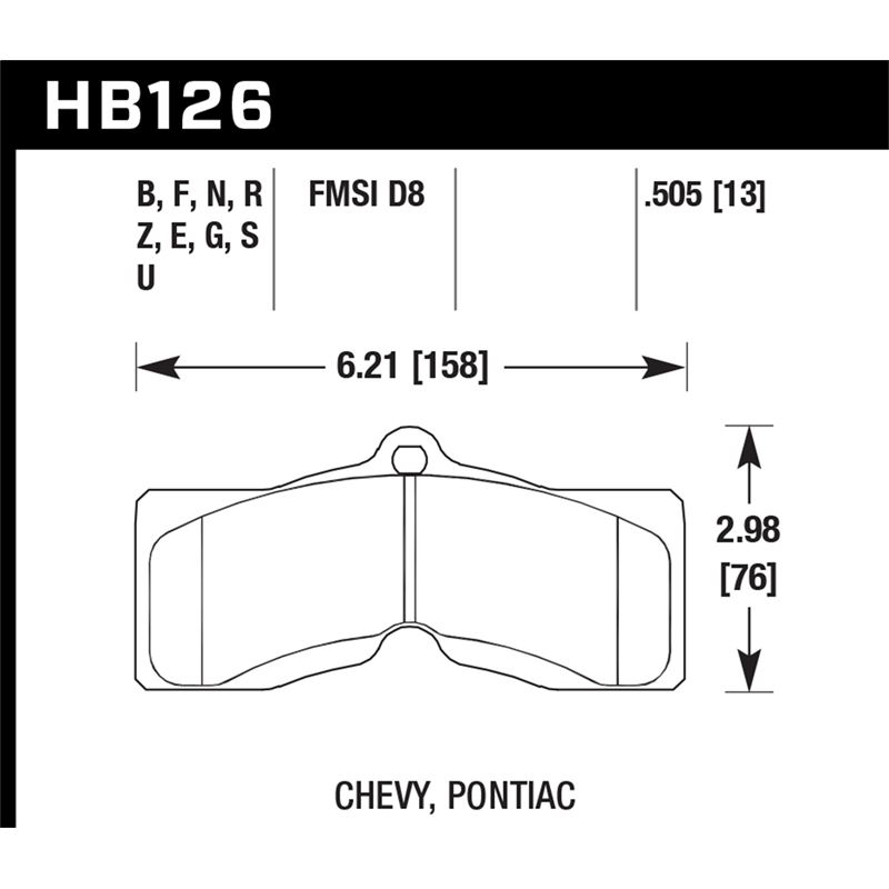 Hawk Performance HPS Brake Pads (HB126F.505)