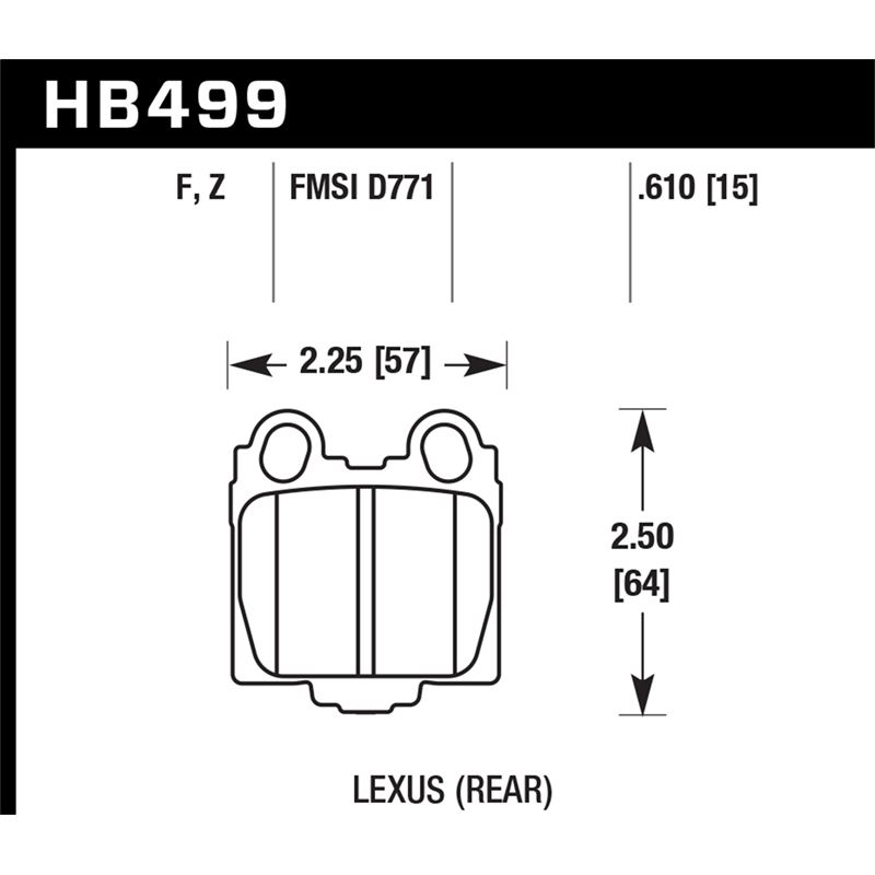 Hawk Performance HPS 5.0 Brake Pads (HB499B.610)