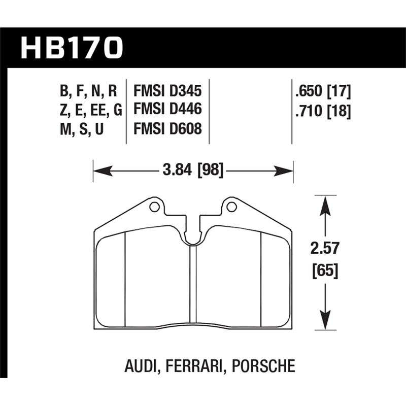Hawk Performance HPS Brake Pads (HB170F.650)