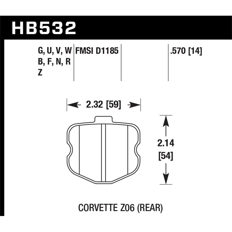 Hawk Performance DTC-50 Brake Pads (HB532V.570)