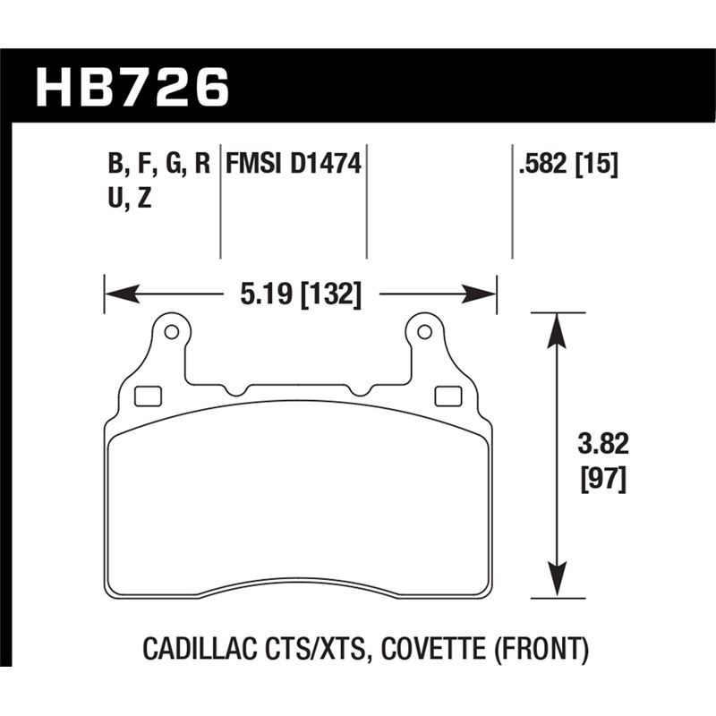 Hawk Performance Performance Ceramic Brake Pads (H