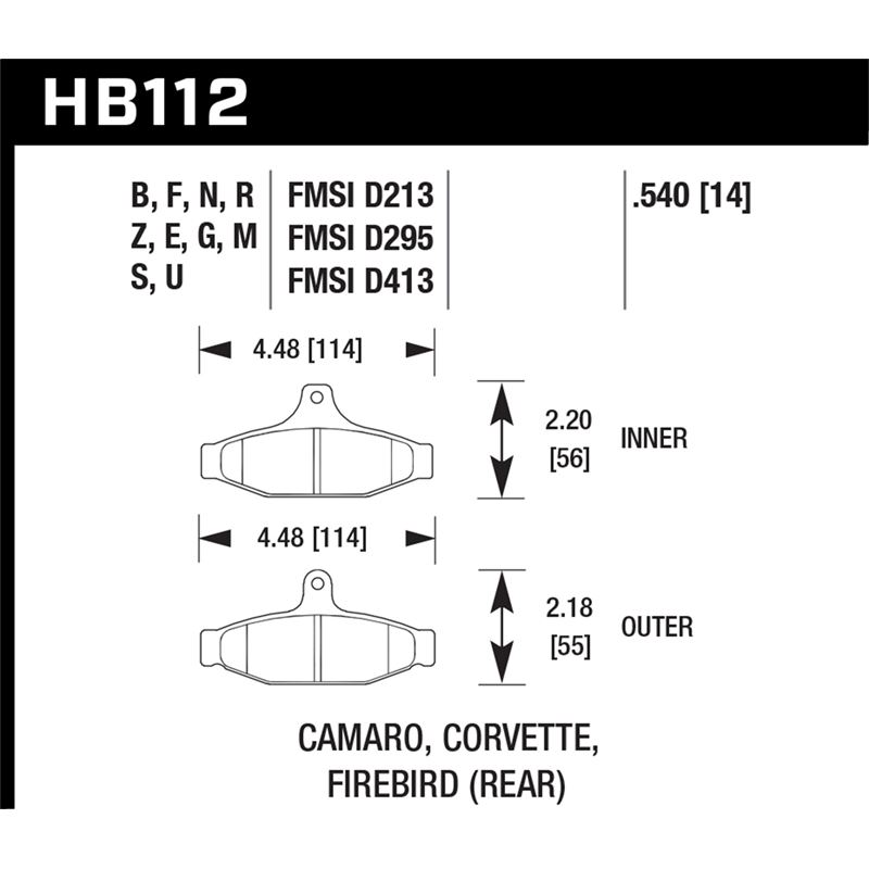 Hawk Performance DTC-70 Brake Pads (HB112U.540)