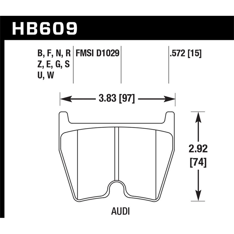 Hawk Performance HPS 5.0 Brake Pads (HB609B.572)