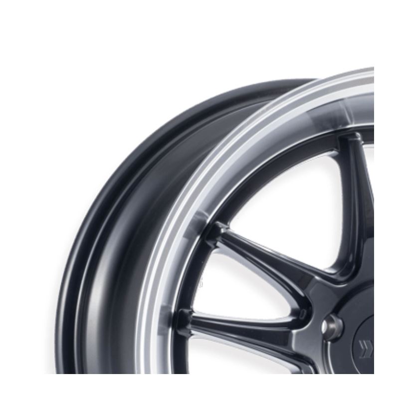 F1R F102 18x8.5 - Gloss Black/ Polish Lip Wheel