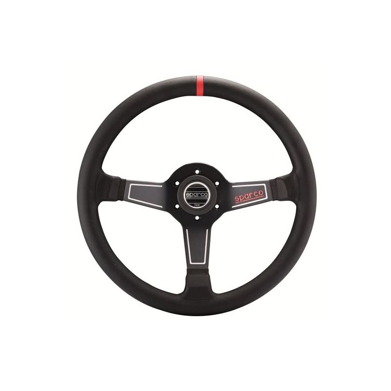 Sparco L575 Racing Steering Wheel, Black Leather (