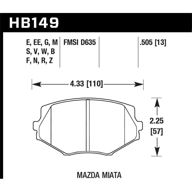 Hawk Performance HT-10 Brake Pads (HB149S.505)
