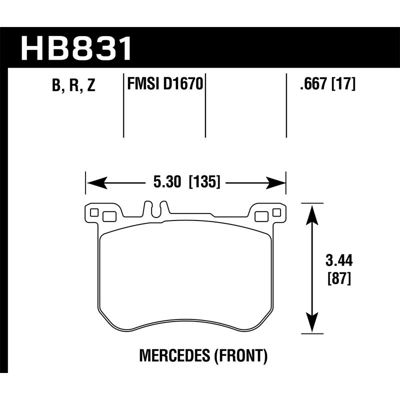 Hawk Performance Performance Ceramic Brake Pads (H