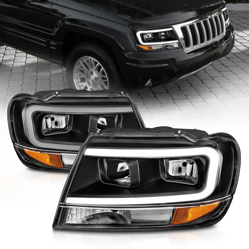 Anzo Crystal Headlight Set for 1999-2004 Jeep Gran