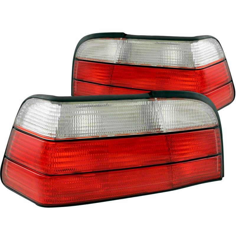 ANZO 1992-1998 BMW 3 Series E36 Taillights Red/Cle