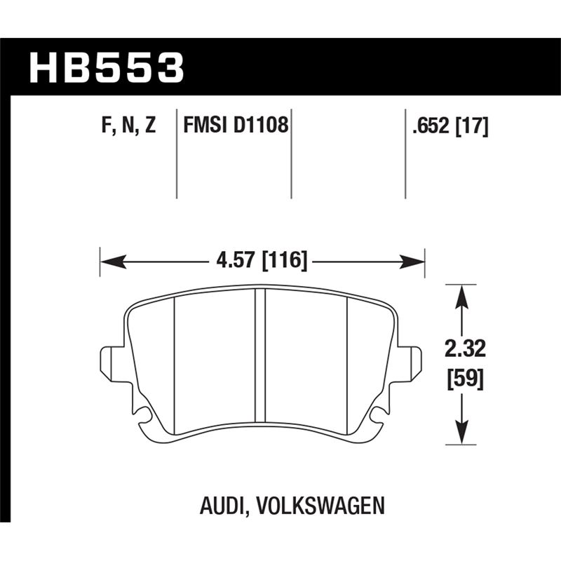 Hawk Performance Performance Ceramic Brake Pads (H