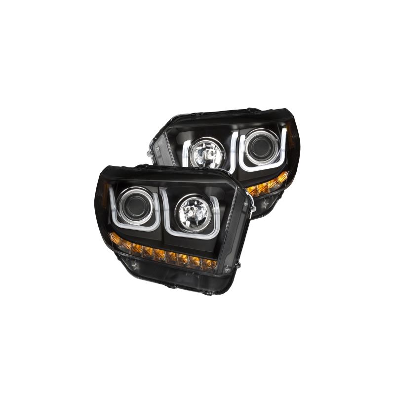 Anzo Projector Headlights w/ U-Bar Black for 2014-