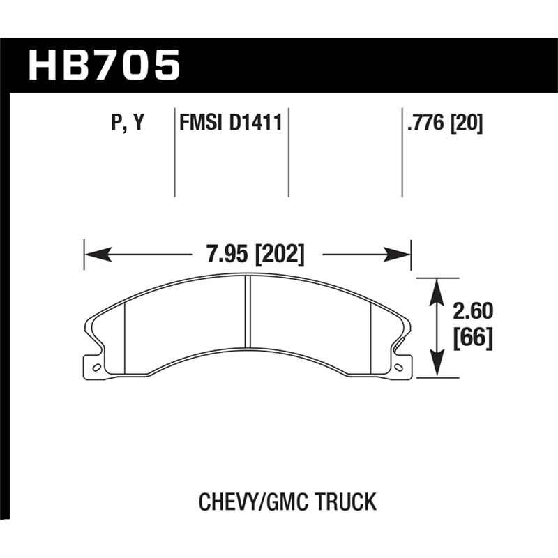 Hawk Performance Super Duty Brake Pads (HB705P.776