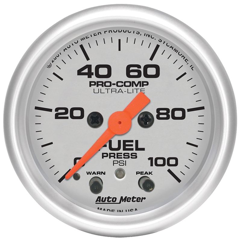 AutoMeter Ultra-Lite 52mm 0-100 PSI Fuel Pressure