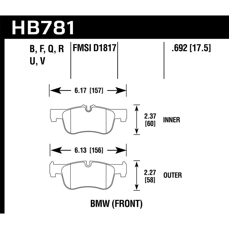 Hawk Performance DTC-80 Brake Pads (HB781Q.692)