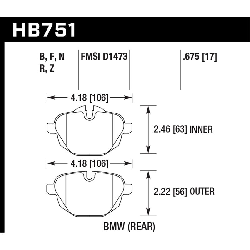 Hawk Performance HP Plus Brake Pads (HB751N.675)