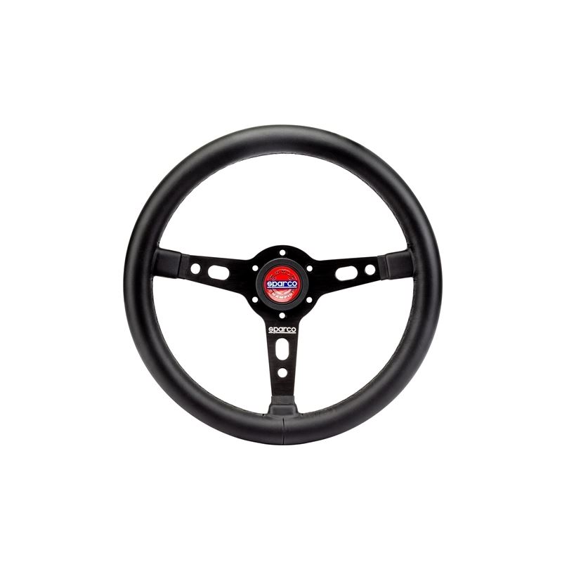 Sparco Targa 350 Racing Steering Wheel, Black Leat