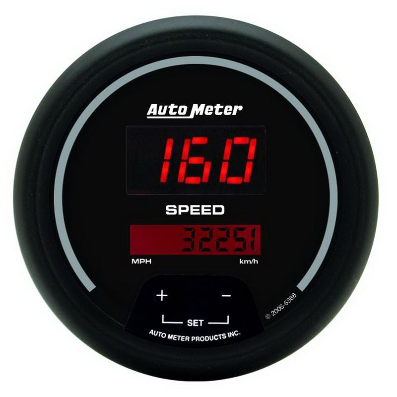 AutoMeter Sport-Comp Black 3 3/8in 160 MPH Digital