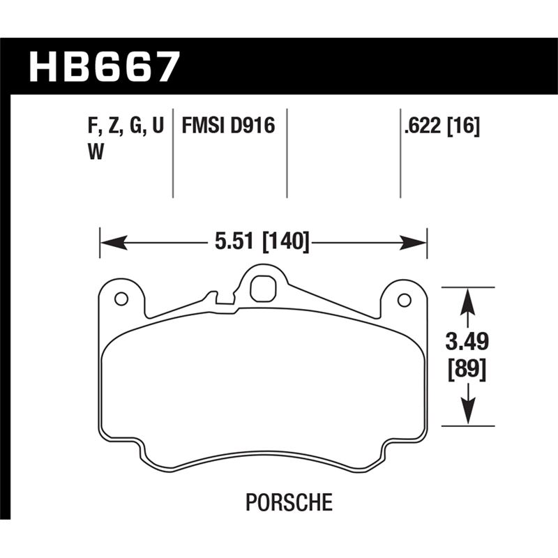 Hawk Performance HPS Brake Pads (HB667F.622)