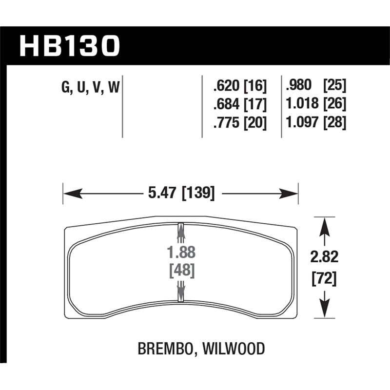 Hawk Performance Street Brake Pads (HB130B.620)
