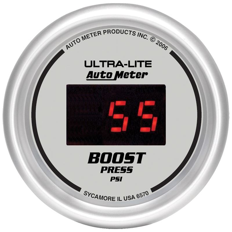AutoMeter Ultra-Lite 2-1/16in 5-60 PSI Digital Boo