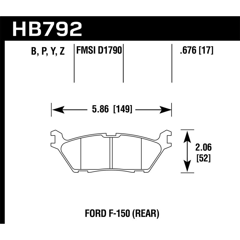 Hawk Performance HPS 5.0 Brake Pads (HB792B.676)