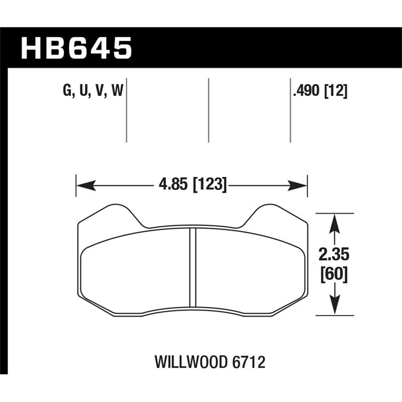 Hawk Performance DTC-60 Disc Brake Pad (HB645G.490