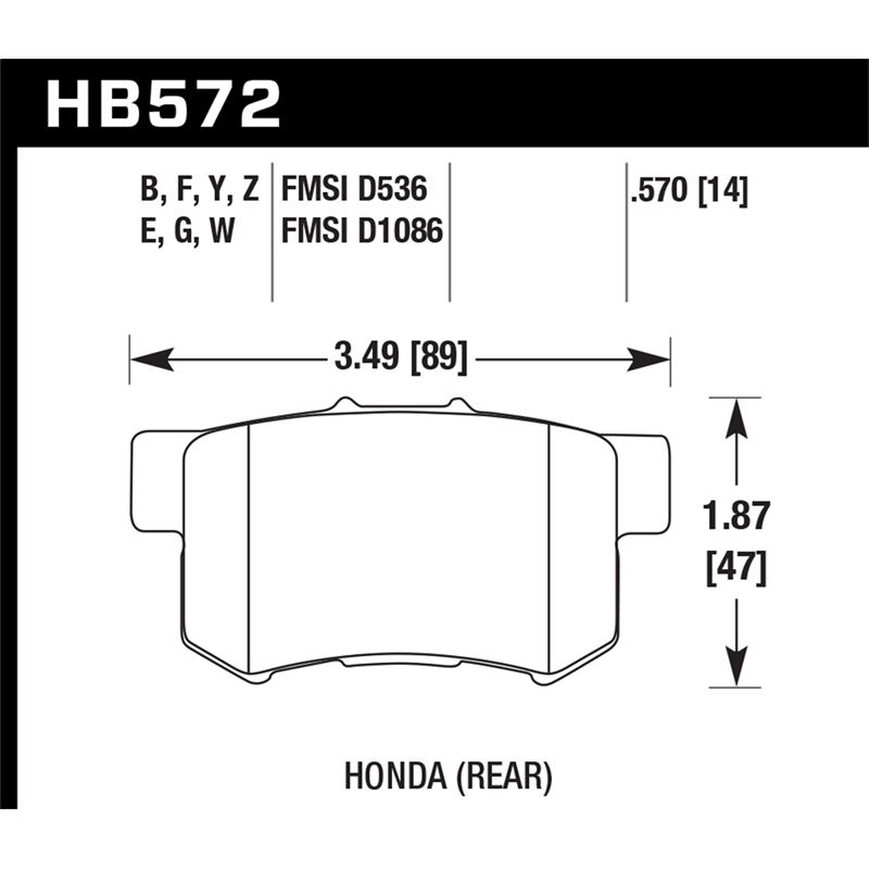 Hawk Performance LTS Brake Pads (HB572Y.570)