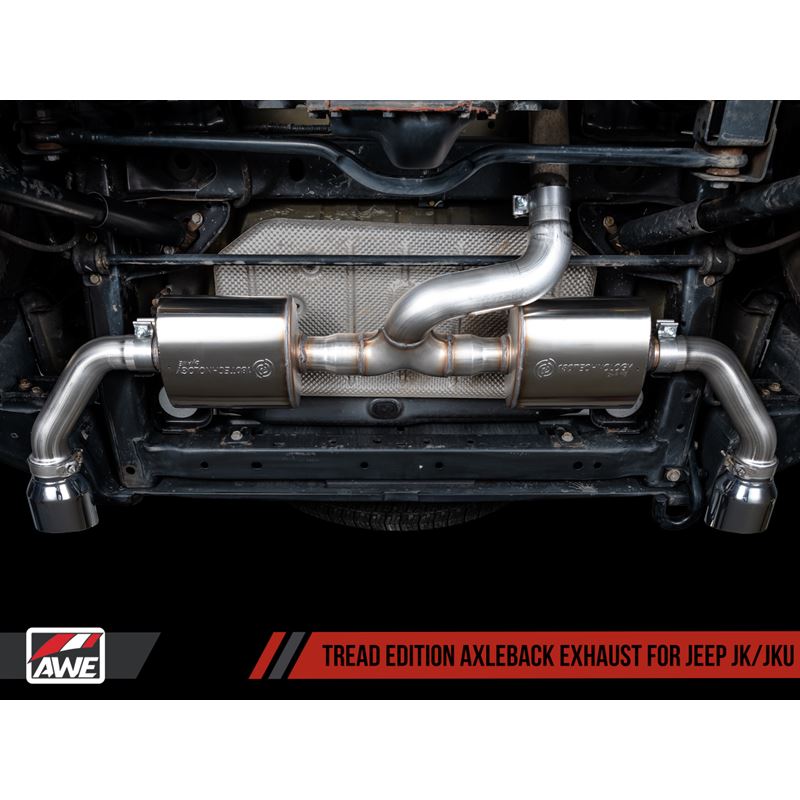 AWE Tread Edition Axleback Dual Exhaust for Jeep J