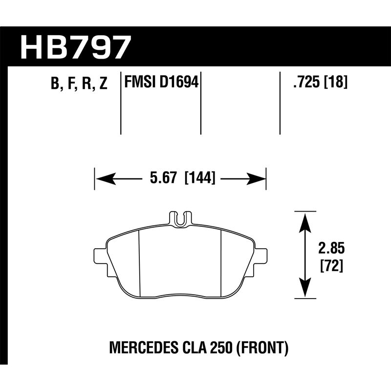Hawk Performance HP Plus Brake Pads (HB797N.725)