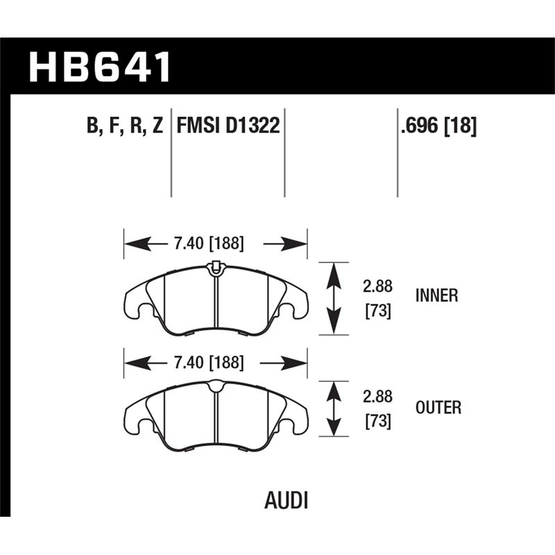 Hawk Performance HPS Brake Pads (HB641F.696)