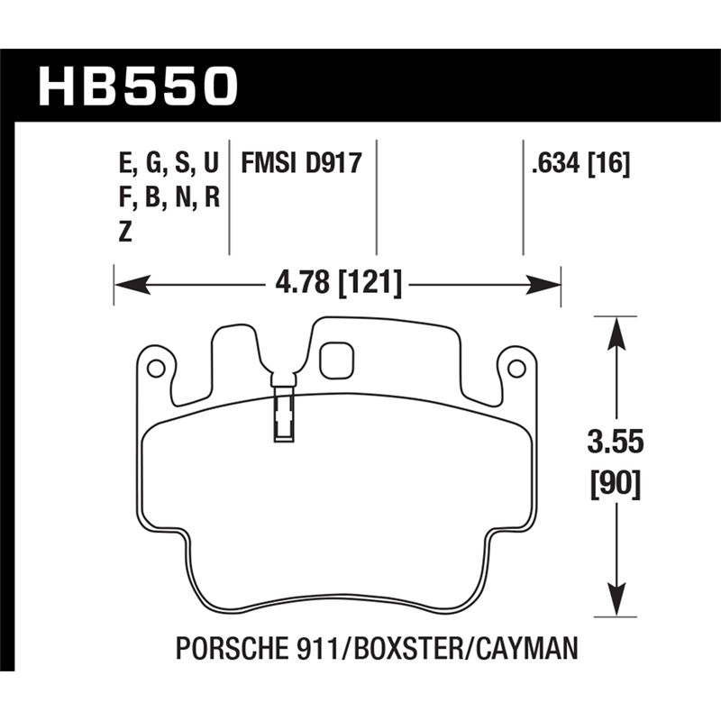 Hawk Performance HT-10 Brake Pads (HB550S.634)
