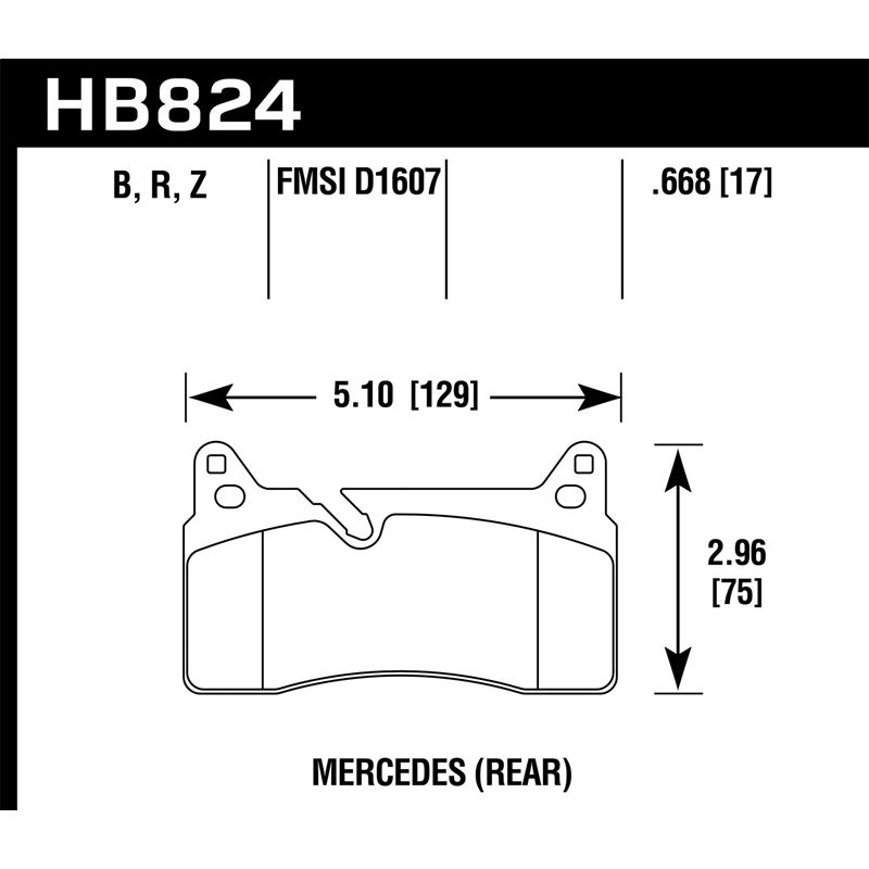 Hawk Performance HPS 5.0 Brake Pads (HB824B.668)