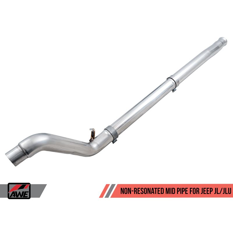 AWE Non-Resonated Mid Pipe for Jeep JL/JLU 2.0T (3