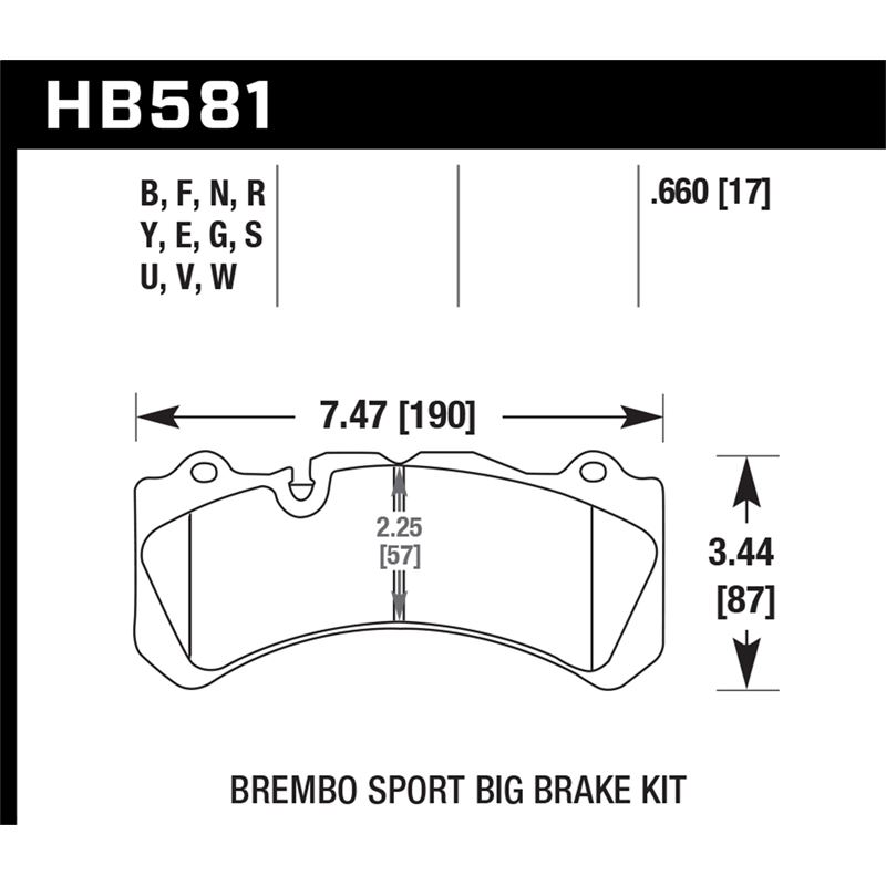 Hawk Performance DTC-60 Brake Pads (HB581G.660)