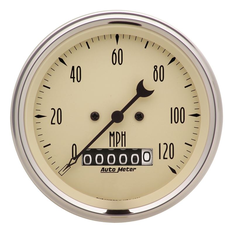 AutoMeter 3-3/8in 120mph Antique Beige Elec. Progr