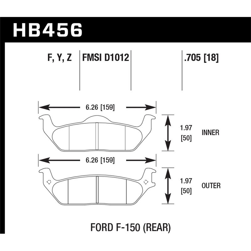 Hawk Performance LTS Brake Pads (HB456Y.705)