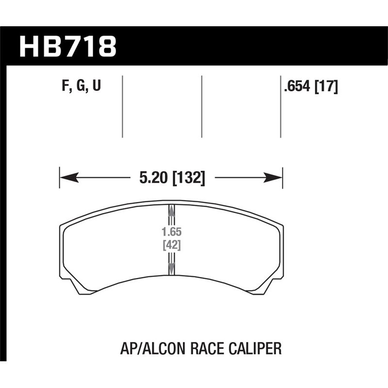 Hawk Performance DTC-30 Disc Brake Pad (HB718W.654